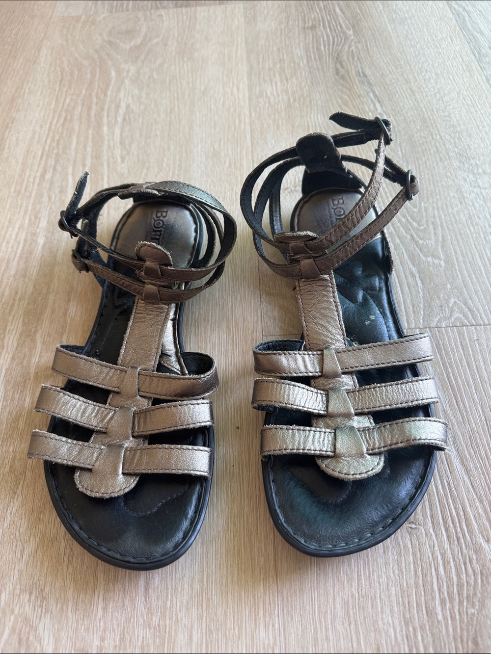 Born Metallic Bronze Strappy Sandals